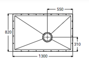 AKW Tuff Form Wet Floor Former 1300x820mm (21027)