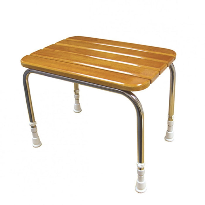 AKW 05080 Wooden Fold Up Slatted Shower Stool