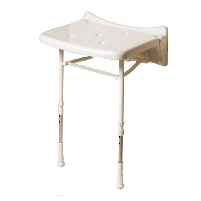 AKW 02000 Compact Wall Mounted Fold Up Shower Seat Unpadded