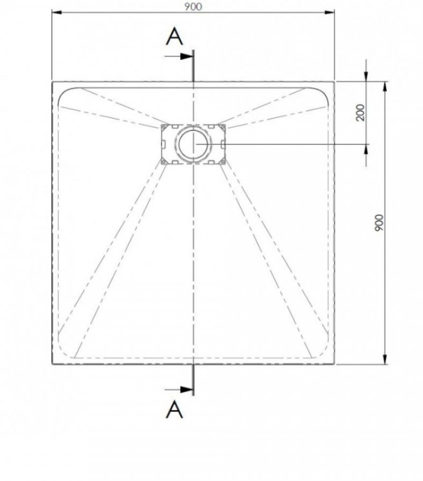 AKW Onyx Grey Shower Tray 1000x800mm (11875)