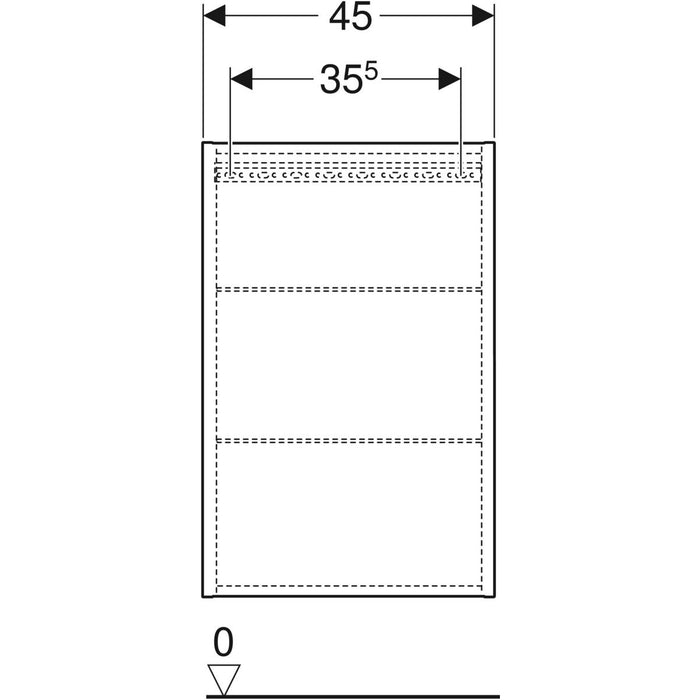 Geberit Ancanto Rectangular High Level 1 Door Cabinet 45x70cm Gloss White 502.318.01.2