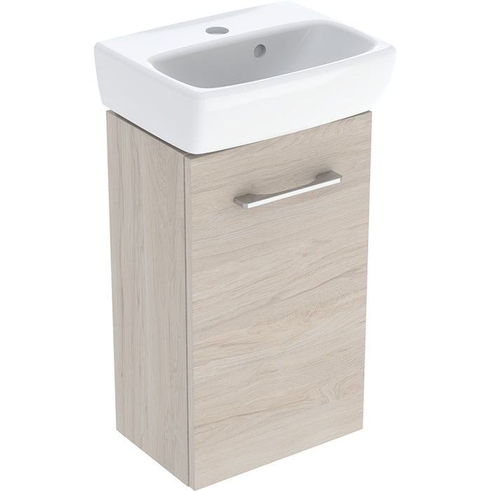 Geberit Selnova Square 36cm 1 Door Cabinet & Basin Light Hickory 502.745.00.1