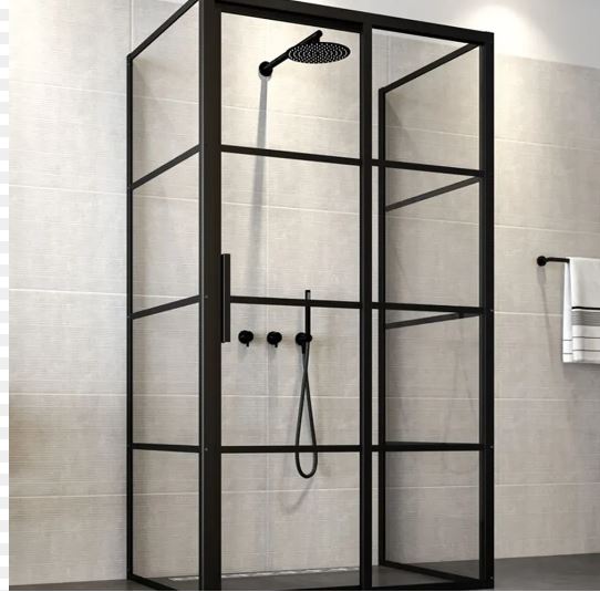 Impey Soho 1200mm Hinged Glass Shower Screen with Inline Side Panel & Side Panel