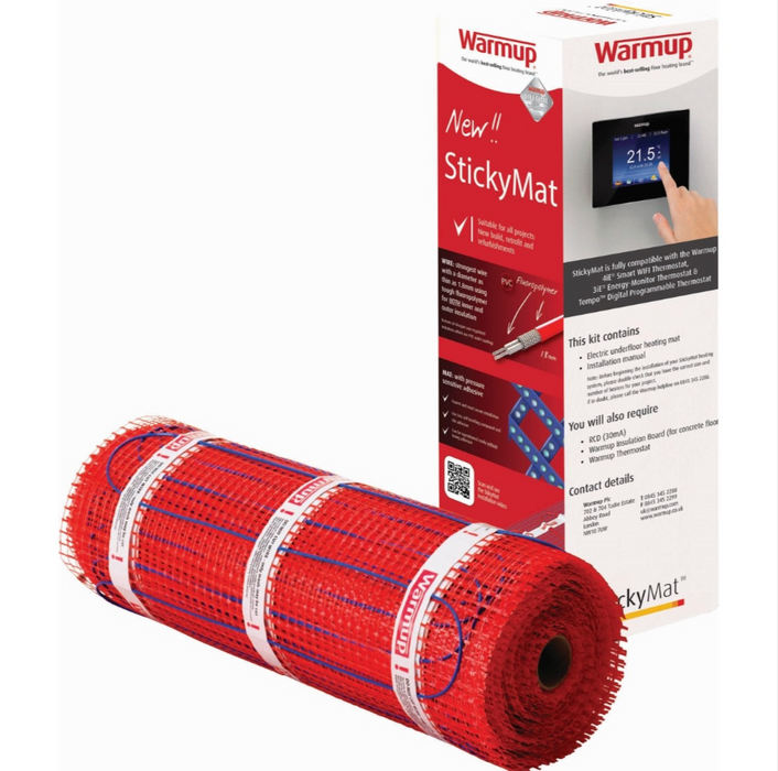 Warmup 150w/m2 StickyMat Undertile Heating Mat