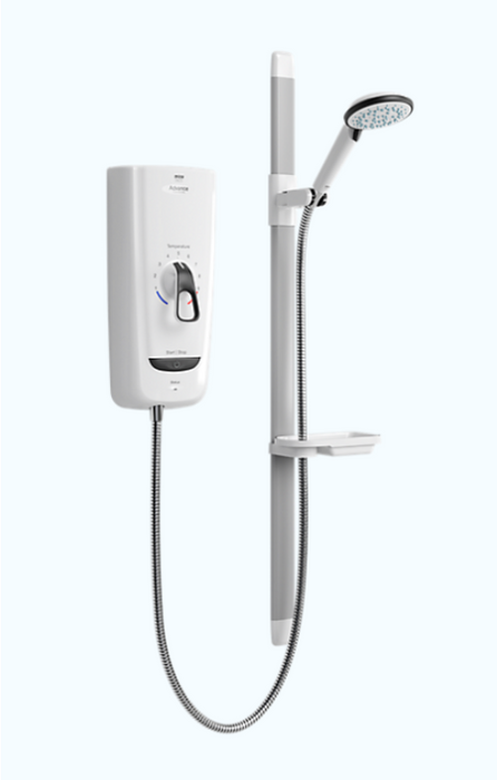 Mira Advance Flex Extra 8.7kw Electric Shower 1.1785.005 & Whale SDP134T Instant Match Shower Pump