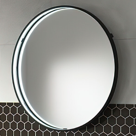 Sensio Aspect Round Illuminated Mirror Matt Black (SE30048C0)