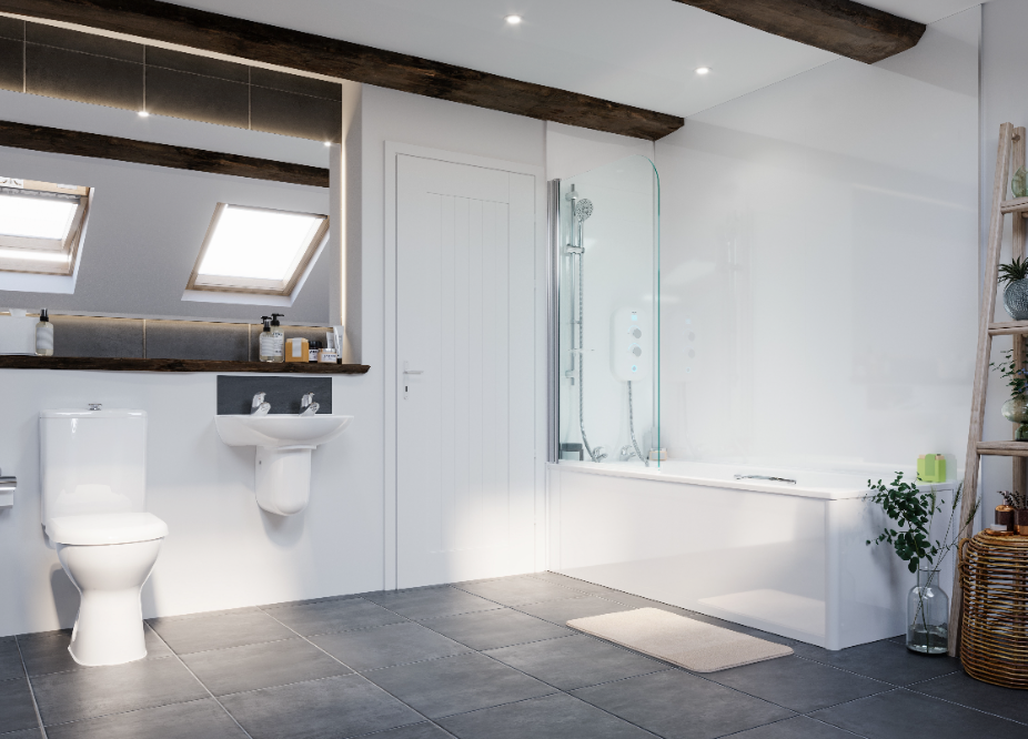 AKW Alveo PVC Wall Panel Kit 600x2500mm White Gloss 2 Pack (27830WHGK)