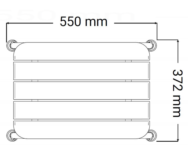 AKW 05080 Wooden Fold Up Slatted Shower Stool