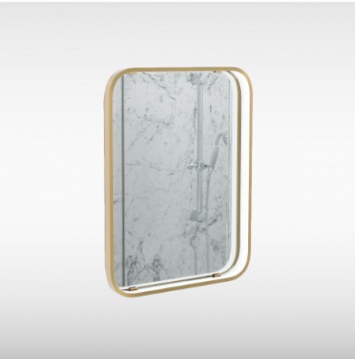 Sensio Aspect Rectangle Illuminated Brushed Brass Mirror 700x500x63mm (SE30097C0)