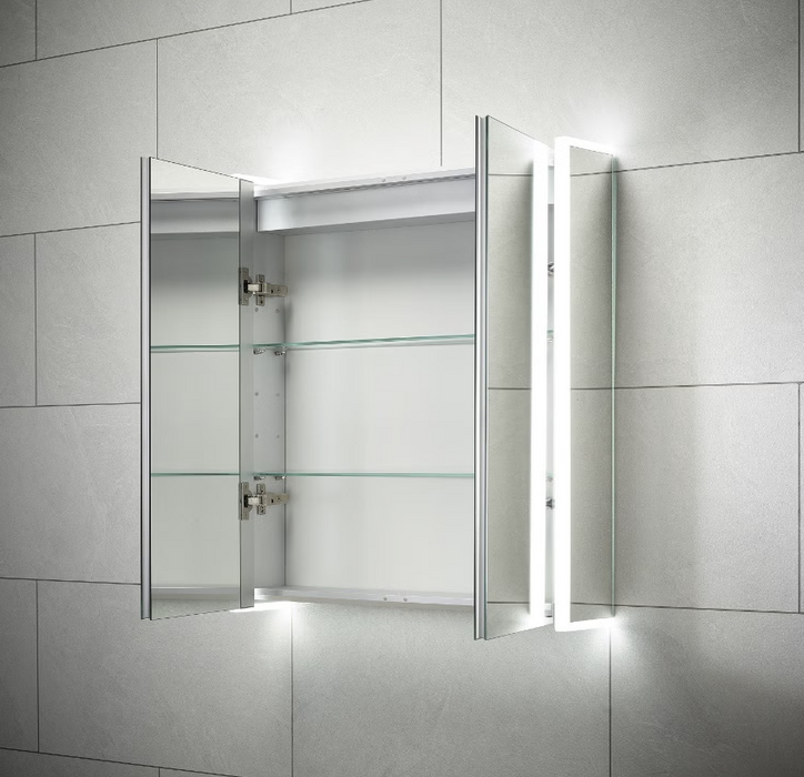 Sensio Ainsley Double Door Illuminated Mirror Cabinet With Bluetooth 700x664x130mm (SE30794C0)