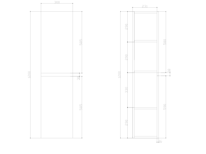 Kartell K-VIT Atlantis Waterproof Wall Mounted Tall Unit (ATL1200TU)