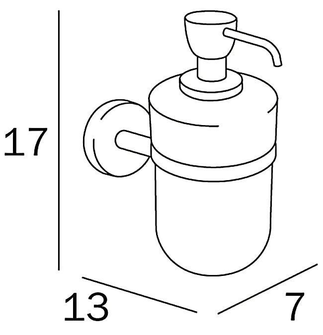 Inda Forum Liquid Soap Dispenser 7x17hx13cm (A36120CR21)