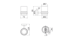 Inda Forum Tumbler And Holder 7x10hx12cm (A36100CR21)