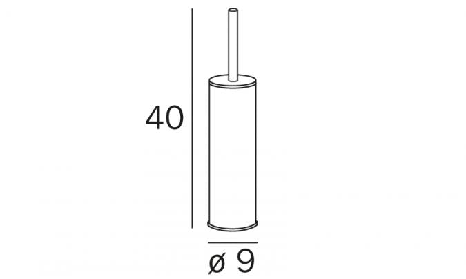 Inda Hotellerie Mai Love Toilet Brush And Holder 9x40h (AV014ACR)