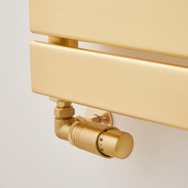 Kartell K-VIT Malibu Designer Brushed Brass Towel Rail 500x1200mm (MAL1200-500B)