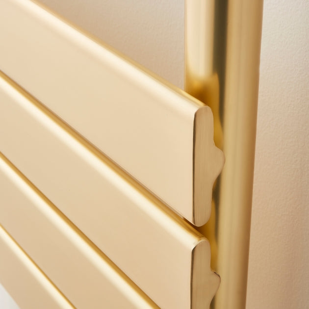 Kartell K-VIT Malibu Designer Brushed Brass Towel Rail 500x1200mm (MAL1200-500B)