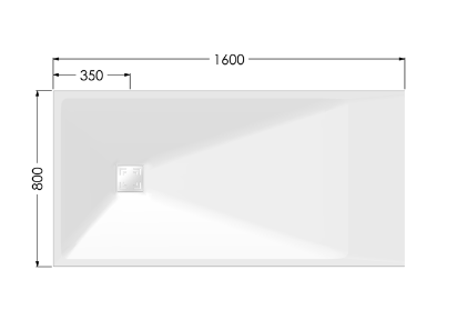 AKW Onyx Exclusif White Shower Tray (All Sizes)